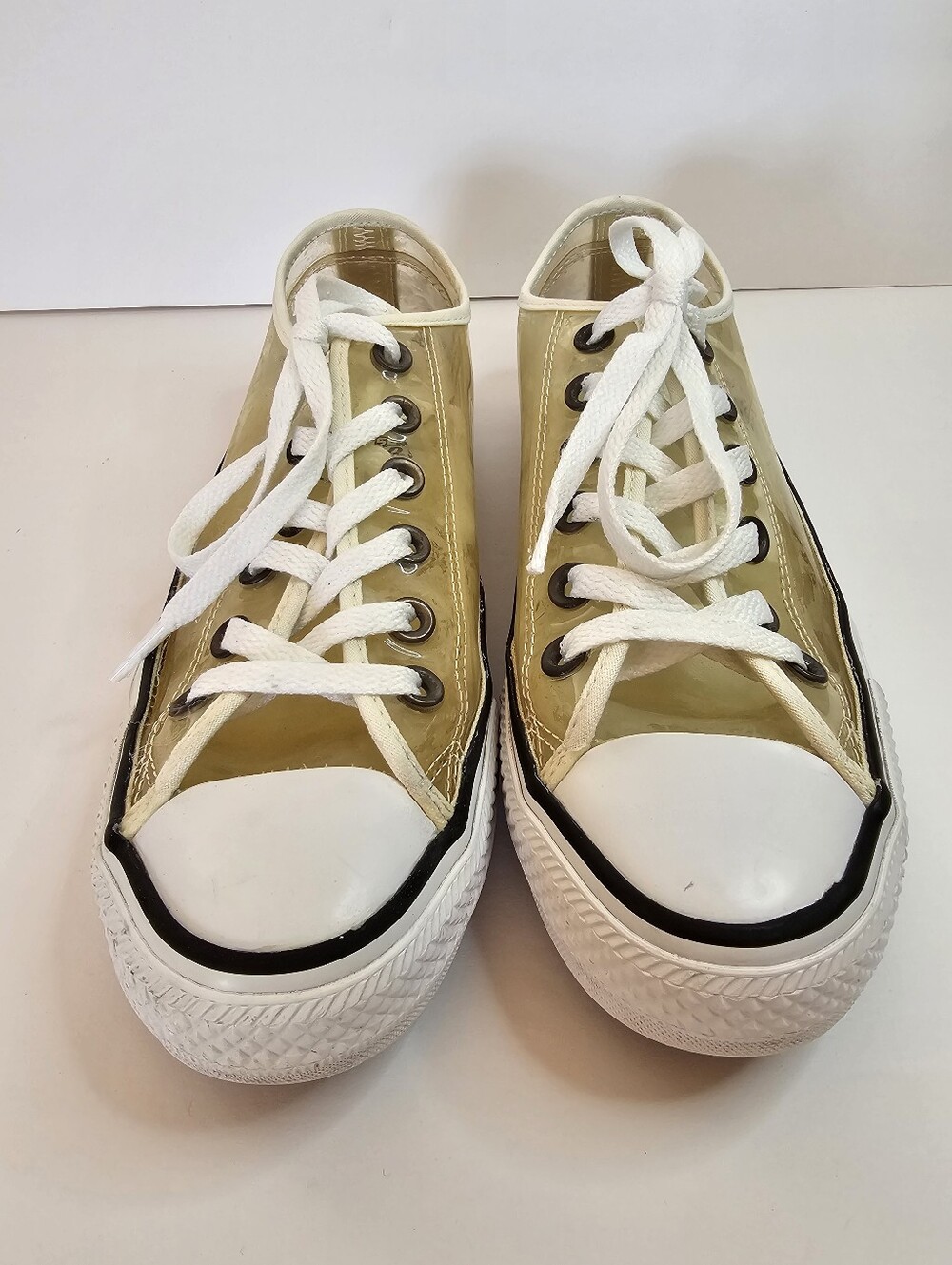 Converse All Star Low Top Chuck Taylor Clear Sz 7 Streetwear Casual Sneakers - Picture 2 of 11